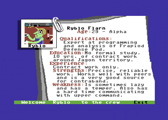 Psi-5 Trading Company Screenshot 6 (Commodore 64)