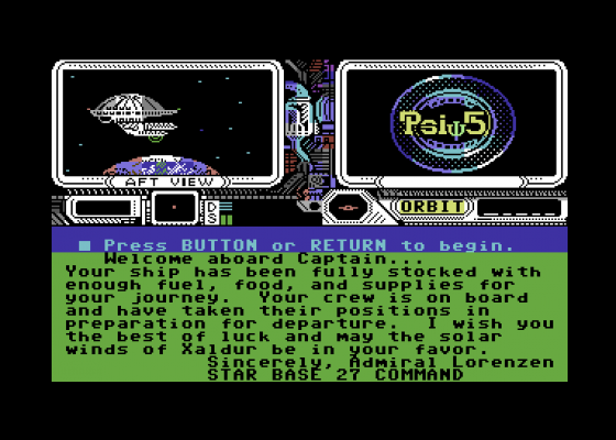 Psi-5 Trading Company Screenshot 8 (Commodore 64)