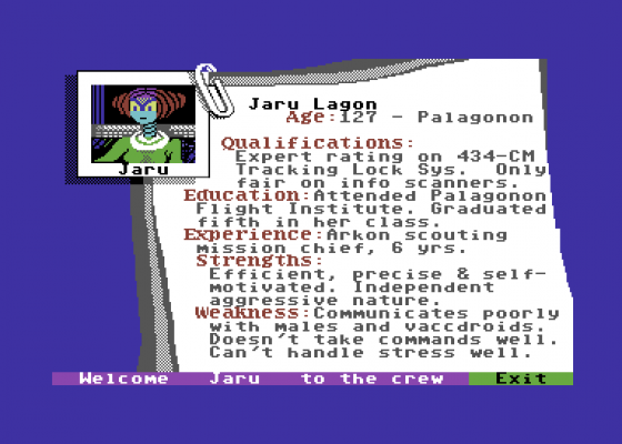 Psi-5 Trading Company Screenshot 12 (Commodore 64/128)
