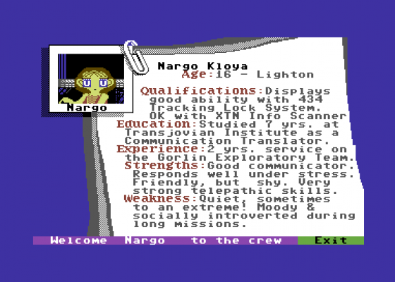 Psi-5 Trading Company Screenshot 13 (Commodore 64)