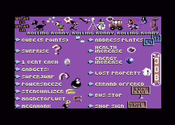 Rolling Ronny Screenshot 11 (Commodore 64/128)