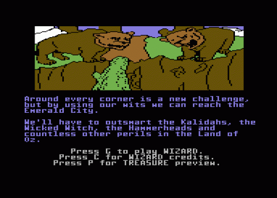 The Wizard Of Oz Screenshot 5 (Commodore 64)