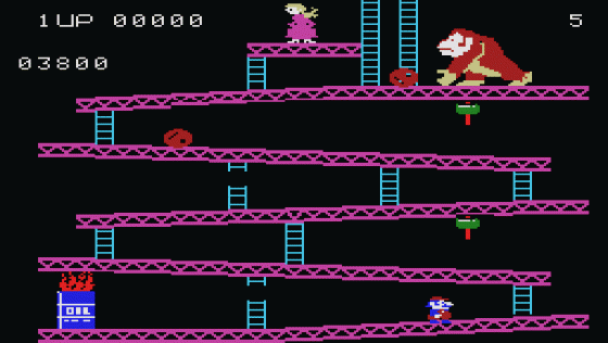 Donkey Kong Screenshot 1 (Coleco Vision Games System)