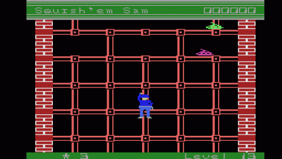 Squish 'Em Featuring Sam Screenshot 1 (Coleco Vision Games System)