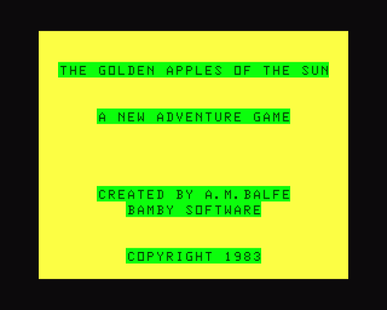 Golden Apples of The Sun