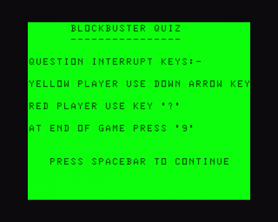 Blockbuster Quiz