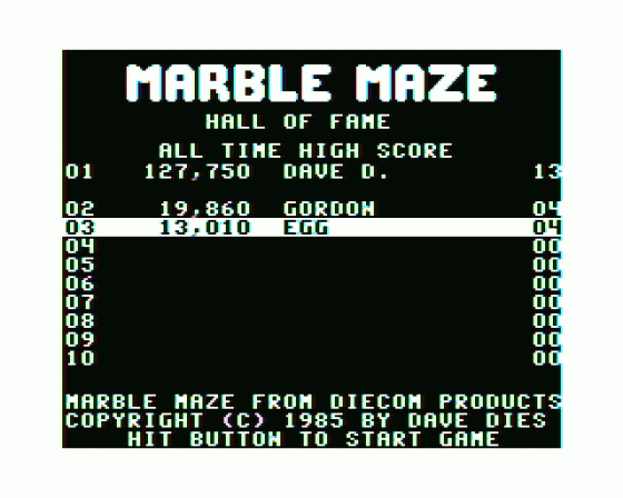 Marble Maze Screenshot 13 (Dragon 32)