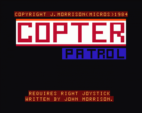 Copter Patrol Screenshot 0 (Dragon 32)