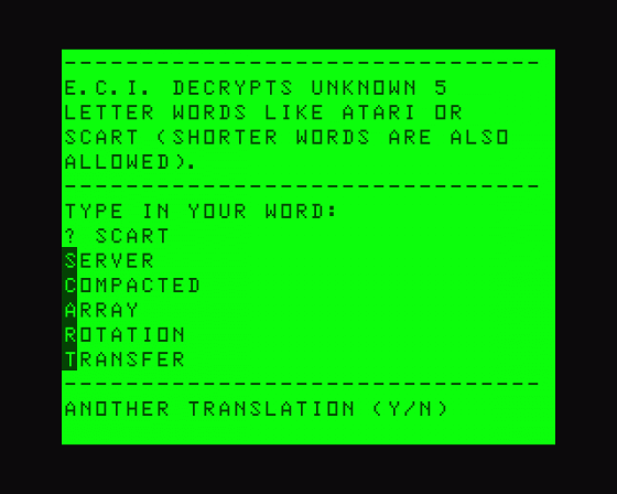 Enhanced Character Interpreter Screenshot 1 (Dragon 32)