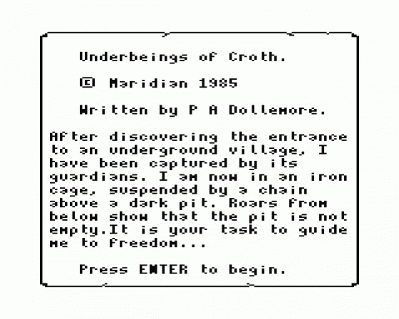 Underbeings of Croth