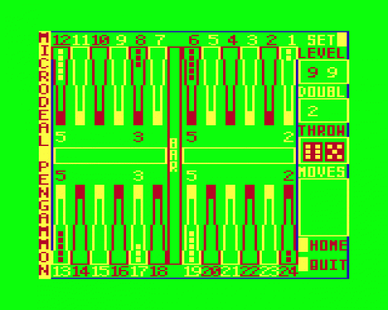 Backgammon Screenshot 6 (Dragon 32)