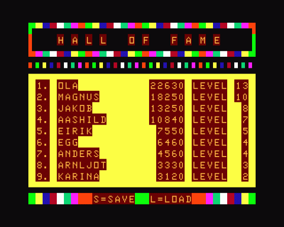 Tetris Screenshot 6 (Dragon 32)