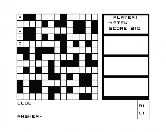 Trivial Crosswords Screenshot 1 (Dragon 32/64)