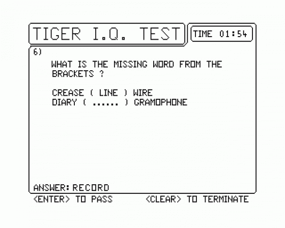 IQ Test Screenshot 5 (Dragon 32)