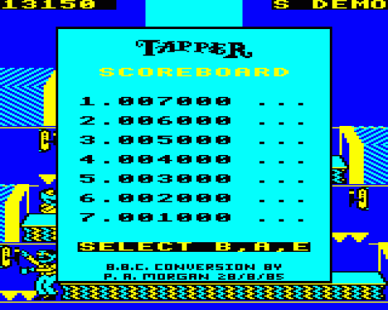 Tapper Screenshot 9 (Acorn Electron)