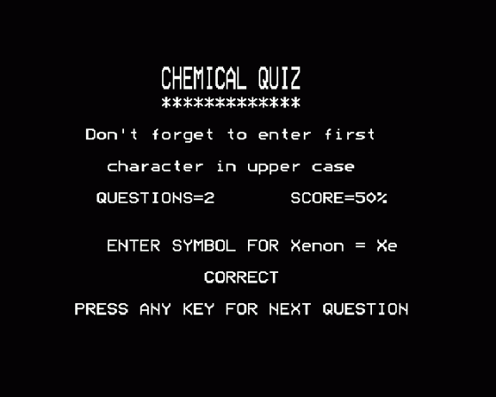 Chemical Quiz