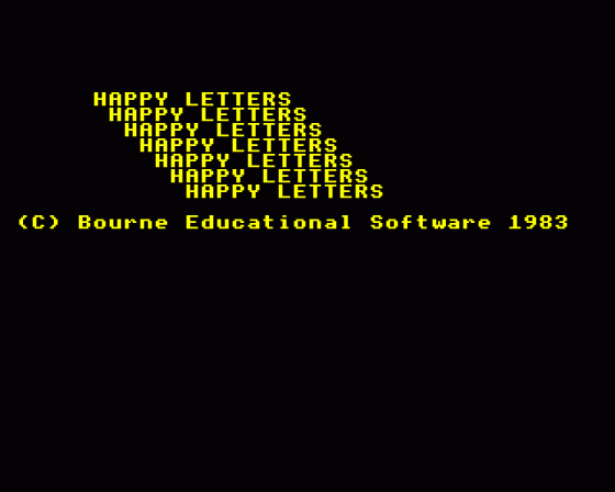 Happy Letters Screenshot 10 (Acorn Electron)