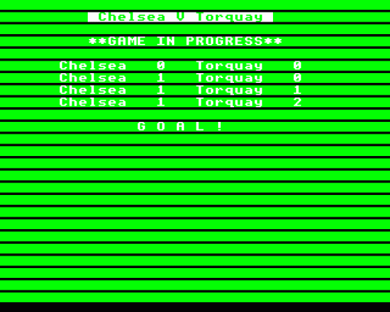 Football Manager Screenshot 13 (Acorn Electron)