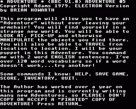 The Count Screenshot 10 (Acorn Electron)