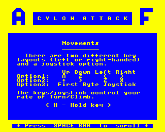 Cylon Attack Screenshot 23 (Acorn Electron)