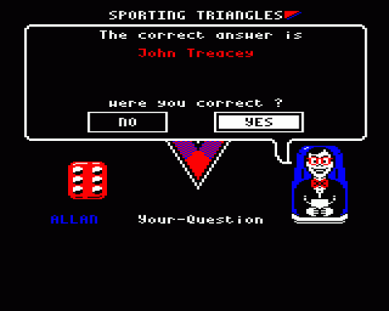 Sporting Triangles Screenshot 6 (BBC B/B+/Master 128)