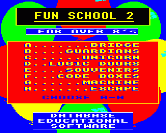 Fun School 2: For Over 8s Loading Screen For The BBC/Electron