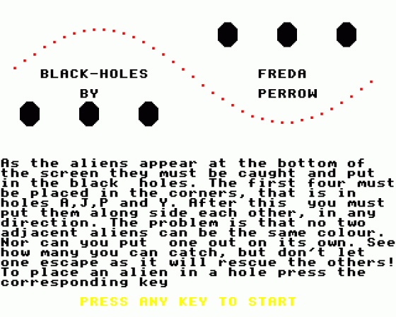 Black Holes Screenshot