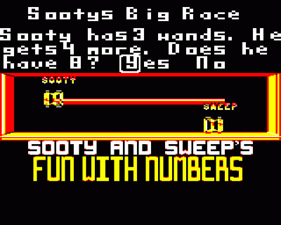 Sooty's Fun With Numbers Screenshot 12 (BBC/Electron)