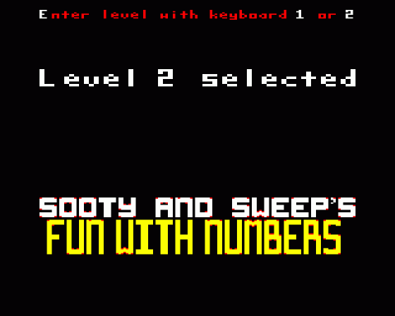 Sooty's Fun With Numbers Screenshot 20 (BBC/Electron)