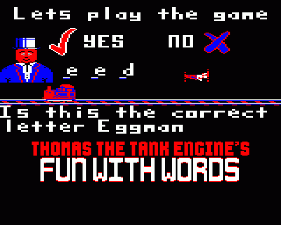 Thomas The Tank Engine's Fun With Words Screenshot 6 (BBC/Electron)