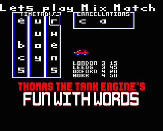 Thomas The Tank Engine's Fun With Words Screenshot 27 (BBC/Electron)