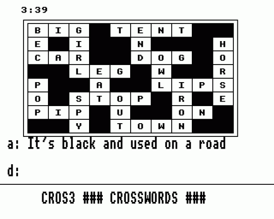 Crosswords Screenshot 6 (BBC/Electron)