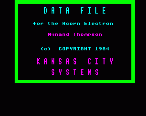 Data File