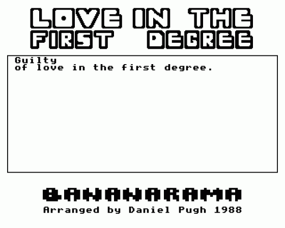 Love In The First Degree