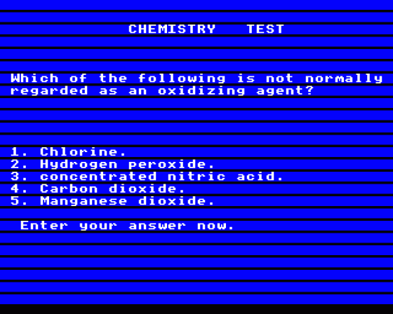 Chemistry 'O' Level