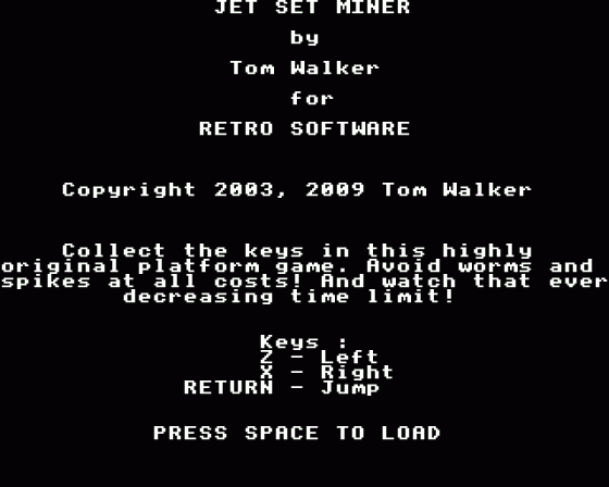 Jet Set Miner Screenshot 5 (BBC/Electron)