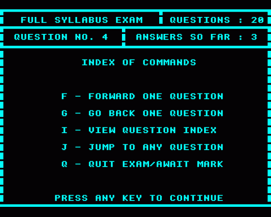 Chemistry O Level Examiner: Multiple Choice Papers Screenshot 8 (BBC/Electron)