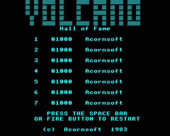 Volcano Screenshot 17 (Acorn Electron)