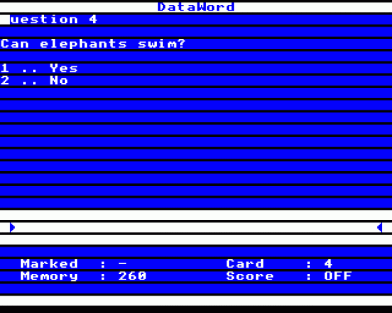 Data Word Screenshot 6 (BBC/Electron)