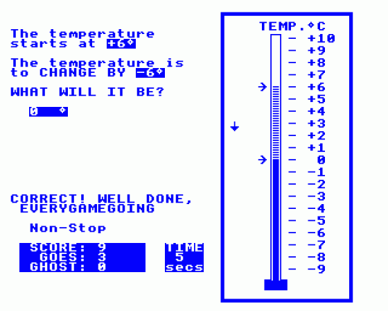 What's The Temperature? Screenshot 5 (BBC/Electron)