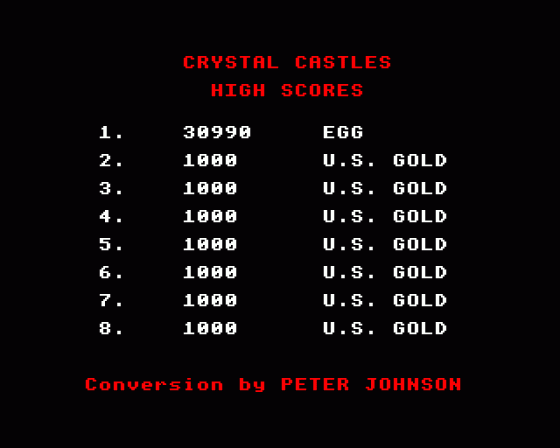 Crystal Castles Screenshot 45 (Acorn Electron)