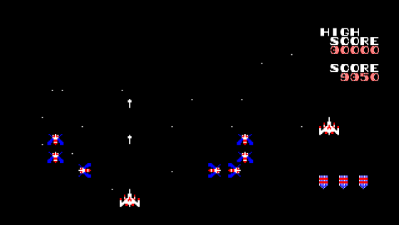 Galaga Screenshot 6 (FM-7)