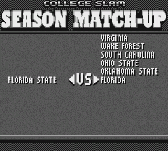 College Slam Screenshot 6 (Game Boy)