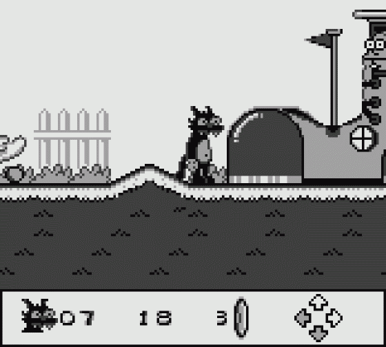 The Simpsons: Itchy & Scratchy In Miniature Golf Madness Screenshot 7 (Game Boy)