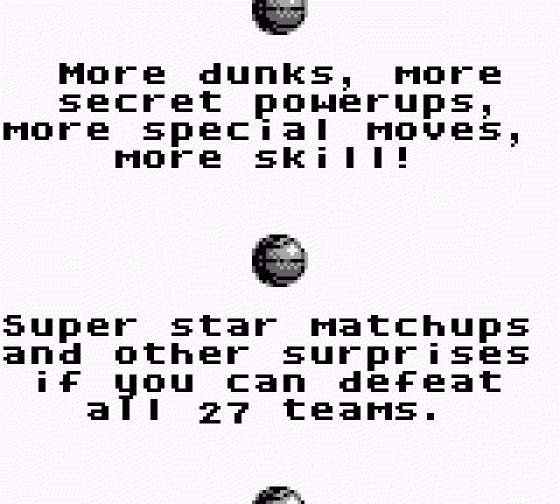 NBA Jam: Tournament Edition Screenshot 7 (Game Boy)