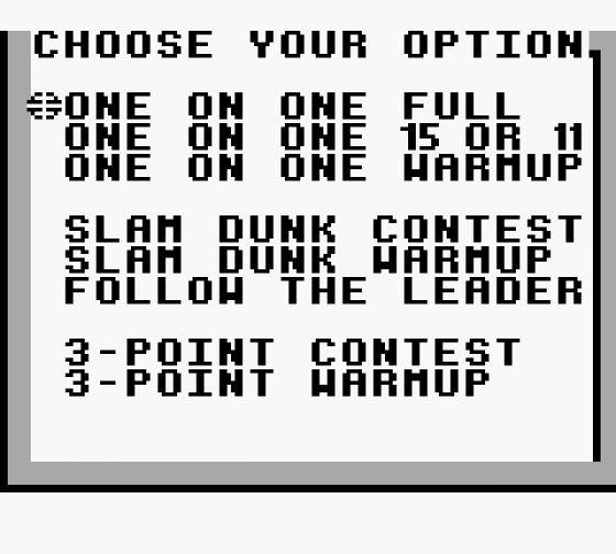 One-On-One: Jordan Vs. Bird Screenshot 10 (Game Boy)