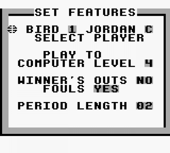 One-On-One: Jordan Vs. Bird Screenshot 11 (Game Boy)