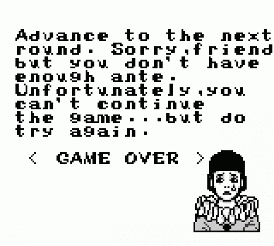 Square Deal: The Game Of Two Dimensional Poker Screenshot 9 (Game Boy)