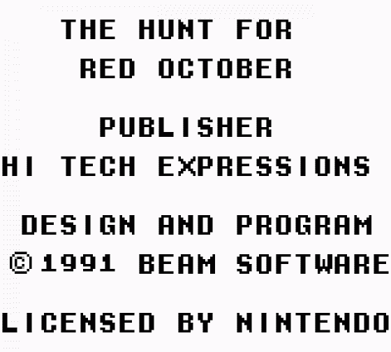 The Hunt For Red October Screenshot 10 (Game Boy)