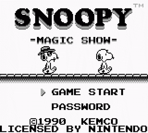 Snoopy's Magic Show Screenshot 10 (Game Boy)